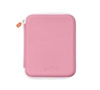 Yoto Card Case in Think Pink - Kids Accessory, Soft Portable Folder with Zipper & 64 Pockets for Player & Mini Audiobook Cards, Binder Sleeve Holder for Travel