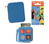 YOTO Mini Bundle + Disney Pixar Audio Collection + Adventure Jacket & Card Case in Blue Bird - Kids Screen-Free Bluetooth Audio Player, All-in-1 Travel Device for Stories Podcasts Radio White Noise