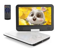 Yoton 12.5" Portable DVD Player with 10.5" HD Swivel Screen for Car and Kids, Built-in Battery, Earphone/AV-IN/AV-OUT/USB/SD Card/TV Sync and VCD/MPG/JPEG Formats(Not Support Blu-ray) (White)