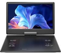 YOTON 16.9" Portable DVD Player with 14.1" HD Swivel Screen for Car, 4-6 Hours Playtime with Battery, Smart Memory Playback, USB/SD Support [Blu-ray Not Supported]