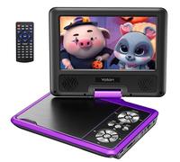 Yoton 9.5" Portable DVD Player, 7.5" Screen for Kids, 6H, Purple