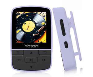 Yoton MP3 Player with Bluetooth 5.2, 64GB Storage, Mini Size, HiFi Music, with Sports Clip, Independent Volume Control, FM Radio, Includes Headphones (Green)