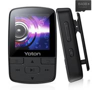 Yoton MP3 Player with Bluetooth, 64GB, HiFi, TF Card Included | FM Radio, Independent Volume Control, Earphones Included