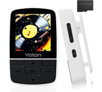 Yoton MP3 Player with Bluetooth, 64GB, HiFi, TF Card Included, White | FM Radio, Independent Volume Control, Earphones Included