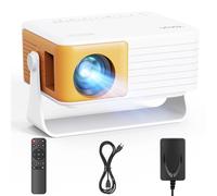 Yoton Y3 Mini Projector 2026 Upgraded Auto Keystone Portable Projector for bedroom, 50% Zoom, 1080P Supported, Compatible with iOS/Android/TV Stick/HDMI/USB/TF Card（Yellow）