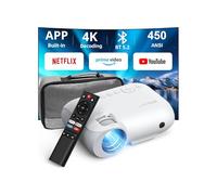 Yoton Y9 Projector 4K Netflix with Portable Bag, 23000 Lumens Brightness Built-in Apps Easy to Use