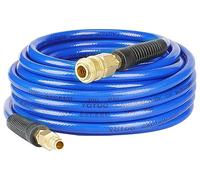 YOTOO Compressed Air Hose PVC 10 m Long 6 mm ID X 11 mm AD 300 PSI with 1/4 Inch Germany Quick Coupling Connections and Bend Limiters