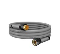 YOTOO Heavy Duty Hybrid Garden Lead in Water Hose 5/8-Inch by 5-Feet 150 PSI, Kink Resistant, All-Weather Flexible with Swivel Grip Handle and 3/4" GHT Solid Brass Fittings, Gray