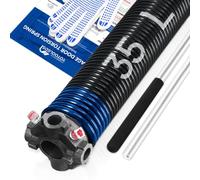 YoToolGDS Garage Door Torsion Spring Left Handed 2" with Non Slip Wrap Bars and Gloves High Precision Electrophoresis Black Coated for Replacement, Min 16,000 Cycles (.26" x 2"