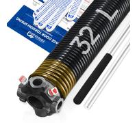 YoToolGDS Left Hand Wind（Black Cone）2" Garage Door Torsion Spring with Non-Slip Winding Bars & Gloves, High Precision Electrophoresis Black Coated, for Replacement, MIN 16,000 Cycles (0.250x2''x32'')
