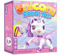 YOTOY Toys for 3-8 Year Old Girls Kids: Remote Control Unicorn Robot Gifts for Age 3 4 5 6 7 8 Years Old Boy Birthday Presents Unicorn Toy for Girls Alive Robot Pets STEM Toys RC Robo