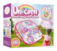 YOTOY Toys for 3-8 Year Old Kids Girls: Unicorn Bean Bag Toss Games Gifts for 3 4 5 6 7 8 Years Old Boy Birthday Toy for Toddler Age 3-5 Outdoor Garden Party Games Bean Bags Throwing Cornhole Game