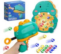 YOTOY Toys for Boy Kids 3 4 5 6 7 8 Year Old: Dinosaur Gun Shooting Game Toy Dart Board for Boys Kid Gifts for 3-8 Years Old Birthday Party Toy for Toddlers Kids Age 6-12 Outdoor Garden Toy