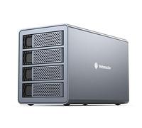 Yottamaster 4 Bay Hard Drive Enclosure, Aluminum USB3.0 3.5" HDD Enclosure for 3.5"& 2.5" SATA HDD/SSD up to 4x18TB, Direct Attached Storage DAS, Non-RAID [FS4U3]