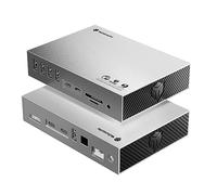 Yottamaster 40Gbps USB 4 Dock Compatible with Thunderbolt 3/4, 15 in 1 USB C Docking Station Dual Monitor for Laptop, DisplayPort, 60W PD Charging, S/PDIF, Audio, 6 USB, Gigabit Ethernet, SD/TF -Gray