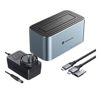 Yottamaster Hard Drive Docking Station, USB 3.0 Docking Station for 2.5/3.5 Inch SATA HDD SSD with Power Supply and A/C Cable Supports 18TB Docking Bases[KB100]