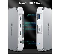 5-in-1 USB4 Hub Docking Station USB C Hub 85W PD Charging For Thunderbolt 4/3