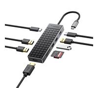 Yottamaster USB C Hub Hdmi Adapter, 9 in 1 USB C Hub Multiport Adapter with HDMI, USB A 3.0, USB C 3.0, SD/TF Card Reader, 100W PD, Compatible with Type C Laptop Devices