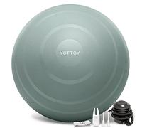 YOTTOY Anti-Burst Exercise Ball for Working Out & Yoga - Extra Thick Stability Ball for Pregnancy & Physical Therapy, Includes Pump (Green)