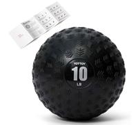 YOTTOY Medicine Ball for Exercise-slam Ball for 6&10&15 lb,Non Slip Grip,Durable Construction,Sand Filling Training,Workout,Gym for Man&Woman (Black, 10LB)