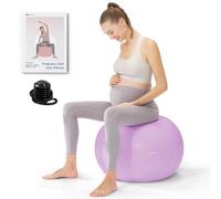 YOTTOY Pregnancy Birthing Ball, 1.8mm Thick Yoga Ball for Prenatal Exercise & Labor Preparation, Includes Pump (Purple, L(58-65CM))