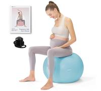YOTTOY Pregnancy Birthing Ball, 1.8mm Thick Yoga Ball for Prenatal Exercise & Labor Preparation, Includes Pump (Blue, L(58-65CM))