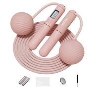 YOTTOY Skipping Ropes for Adults -Cordless Counter Jump Rope with Large Cordless Ball-Weighted Jump Rope for Women with LCD Display