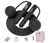 YOTTOY Skipping Ropes for Adults -Cordless Counter Jump Rope with Large Cordless Ball-Weighted Jump Rope for Women with LCD Display