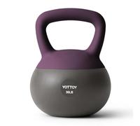 YOTTOY Soft Kettlebell, Set for Strength Training Kettlebells & Home Workouts, Soft-Sided Cushioned Base, Wide-Handle - Ideal for Men, Women, & Beginners (Purple, 30LB)