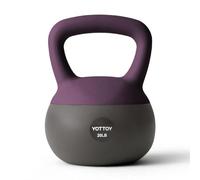 YOTTOY Soft Kettlebell, Set for Strength Training Kettlebells & Home Workouts, Soft-Sided Cushioned Base, Wide-Handle - Ideal for Men, Women, & Beginners (Purple, 20LB)