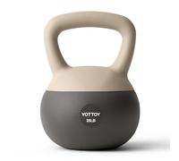 YOTTOY Soft Kettlebell, Set for Strength Training Kettlebells & Home Workouts, Soft-Sided Cushioned Base, Wide-Handle - Ideal for Men, Women, & Beginners (White, 25LB)
