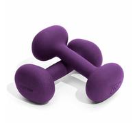 YOTTOY Weights Dumbbells Set,2-15 Pound Dumbbells Set of 2, Non-Slip Hand Weights for Home Workouts, Portable Strength Training Neoprene dumbbells (Purple, 10LB-Pair)