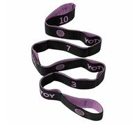 YOTTOY Yoga Strap and Resistance Bands-Exercise Elastic Bands for Working Out Women with 10 Loops-Perfect for Stretching and Physical Therapy (purple)