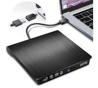 YOTUO External DVD Drive, Portable USB 3.0 CD +/-RW Drive DVD Player for ROM Rewriter Burner for Laptop Desktop, Compatible with Windows 7/8/10/11 Mac MacBook Pro/Air… (DVD Burner)