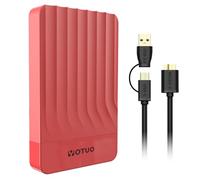 YOTUO Portable External Hard Drive Storage Expansion Mobile HDD USB 3.0 for PC, Mac, Desktop, Laptop, PS4, PS5, Xbox One X/S, Xbox 360, Xbox Series X/S, Office & Game (Red, 500GB)