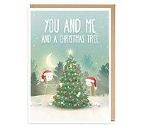 You and Me and a Christmas Tree - LGBT Christmas Greeting Card, to My Wife Girlfriend Fiancee Partner Lesbian Couple, Mrs and Mrs Merry Xmas Love Engagement Couple Goals
