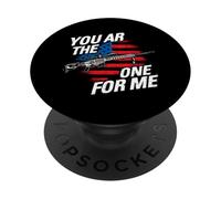 YOU AR THE ONE FOR ME Gun American Flag PopSockets Adhesive PopGrip