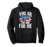 YOU AR THE ONE FOR ME Gun American Flag Pullover Hoodie
