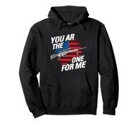 YOU AR THE ONE FOR ME Gun American Flag Pullover Hoodie