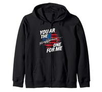 YOU AR THE ONE FOR ME Gun American Flag Zip Hoodie