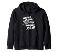 YOU AR THE ONE FOR ME Gun American Flag Zip Hoodie