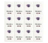 You Are a Gem Pocket Hug Cards - 12 Pack Encouragement Cards with Heart Shaped Resin Gems, Positive Affirmation Gift for Friends, Family, Coworkers
