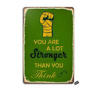 You Are A Lot Stronger Than You Think Boxing Iron 20X30 CM Retro Look Decoration Art Sign for Home Kitchen Bathroom Farm Garden Garage Inspirational Quotes Wall Decor