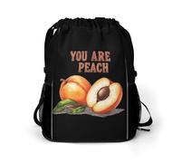 You Are A Peach Gym Bag with Shoe Compartment 30L Backpack | Personalised Drawstring Bags for Men Women Workout Travel Water Resistant String Backpack