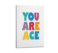 You Are Ace PositiveWall Decoration Posters Motivational Wall Posters Suitable for Office Gym Bedroom Decoration AestheticFrame-style 16x24inch(40x60cm)