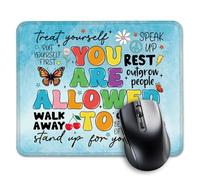 You are Allowed to Stand Up for Yourself Women's Inspirational Quotes Mouse Pad, Self-Love Mental Health Gifts for Women Coworkers Friends, Encouragement Gifts for Daughter Niece