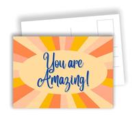You are Amazing! - Vintage Style Postcards | Set of 10 flat cards (A6) - Writable reverse side