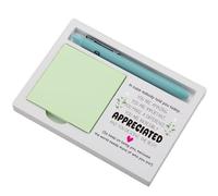 You are Appreciated and Deserve The Best Sticky Note Holder, Encouragement Gift for Teacher, Nurse, Friend, Social Worker, Motivational Desk Accessory, Positive Note Pad Organizer EDP233