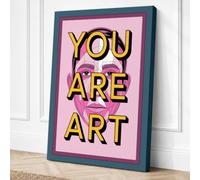 You Are Art Typography Canvas Wall Art Print 30x20 Inch