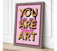 You Are Art Typography Canvas Wall Art Print 30x20 Inch